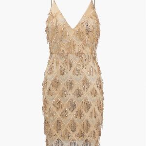 SHEIN Champagne Sequin Dress